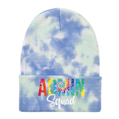 Admin Squad School Admin Assistant Principal Administrator Cool Gift Tie Dye 12in Knit Beanie