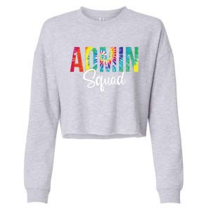 Admin Squad School Admin Assistant Principal Administrator Cool Gift Cropped Pullover Crew