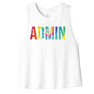 Admin Squad School Admin Assistant Principal Administrator Cool Gift Women's Racerback Cropped Tank