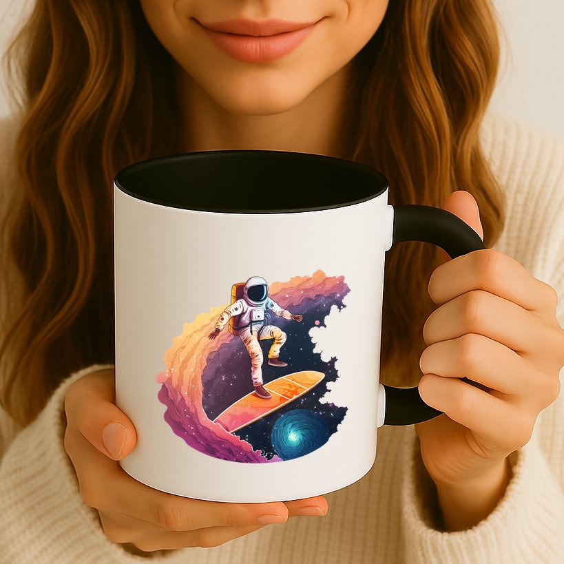 Astronaut Surfing Space Surfer Mug