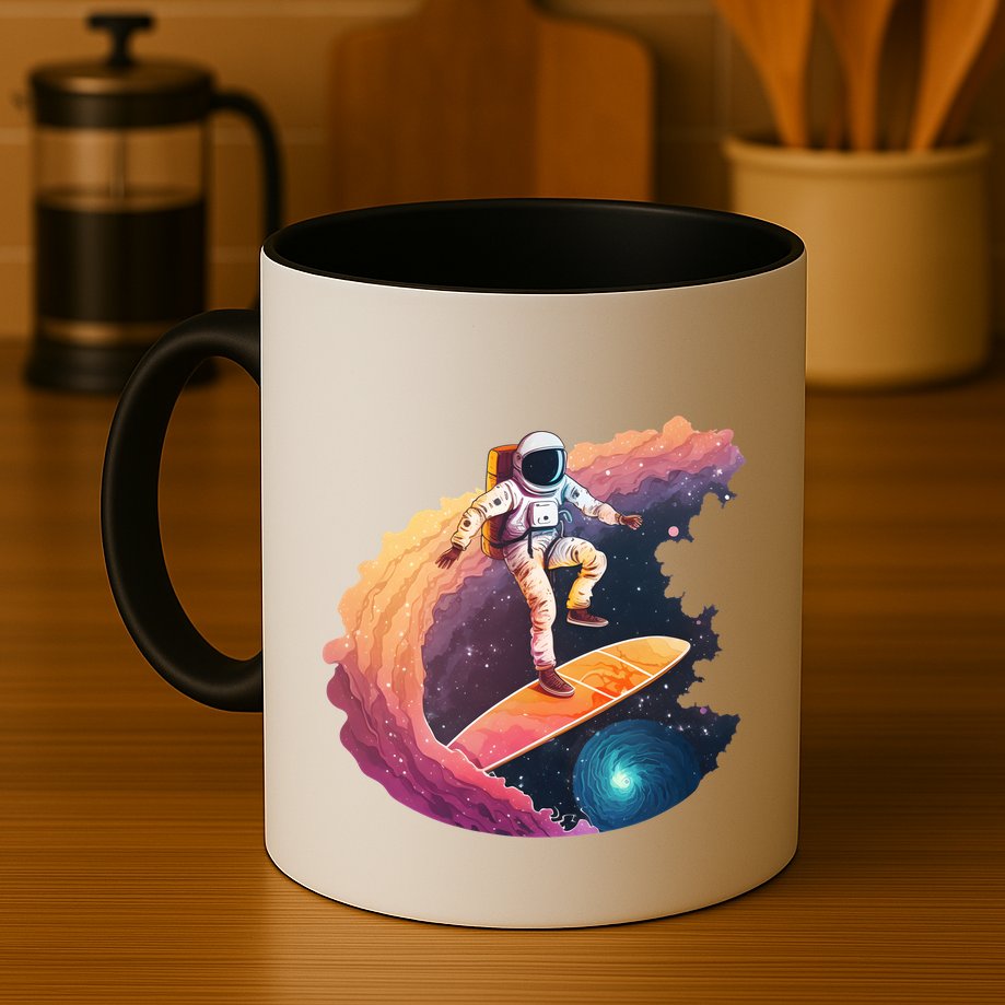 Astronaut Surfing Space Surfer Mug
