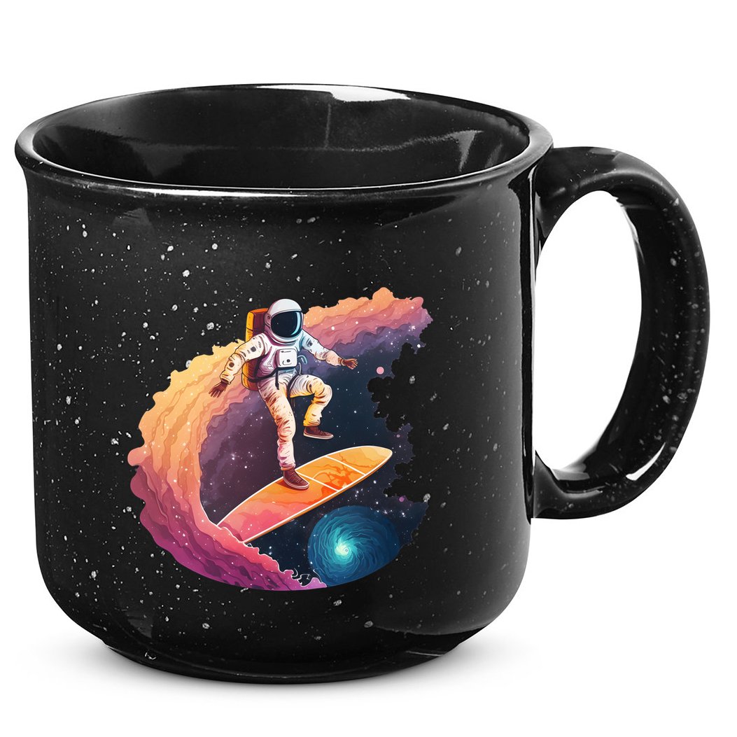 Astronaut Surfing Space Surfer 15oz Campfire Ceramic Mug