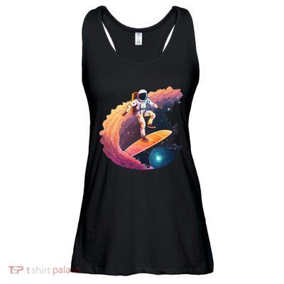 Astronaut Surfing Space Surfer Ladies Essential Flowy Tank