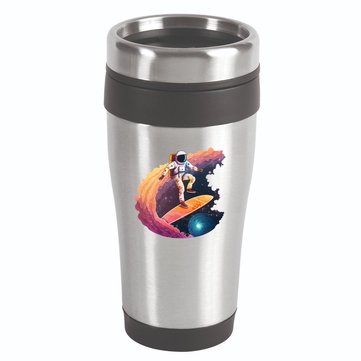 Astronaut Surfing Space Surfer 16oz Travel Tumbler