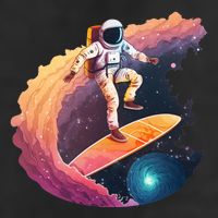 Astronaut Surfing Space Surfer Golf Towel