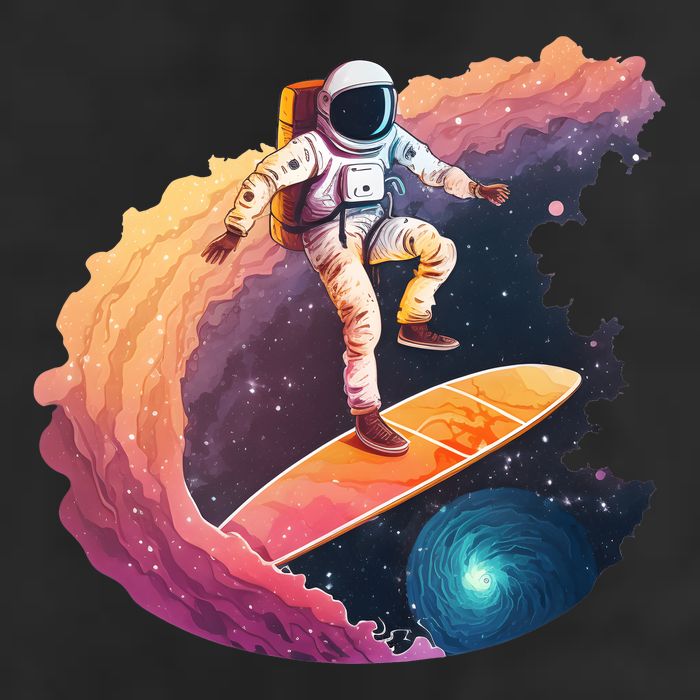 Astronaut Surfing Space Surfer Golf Towel