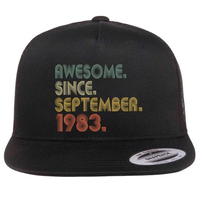 Awesome Since September 1983 40th Birthday Gifts 40 Year Old Flatbill Hat