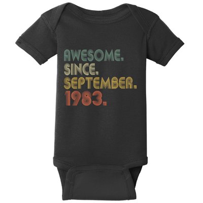 Awesome Since September 1983 40th Birthday Gifts 40 Year Old Baby Bodysuit