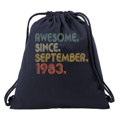 Awesome Since September 1983 40th Birthday Gifts 40 Year Old Drawstring Bag