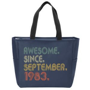 Awesome Since September 1983 40th Birthday Gifts 40 Year Old Zip Tote Bag