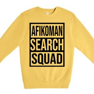 Afiko Search Squad Funny Passover Seder Design Funny Gift Premium Crewneck Sweatshirt