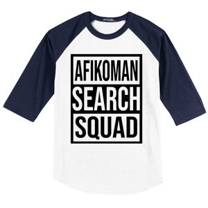 Afiko Search Squad Funny Passover Seder Design Funny Gift Baseball Sleeve Shirt