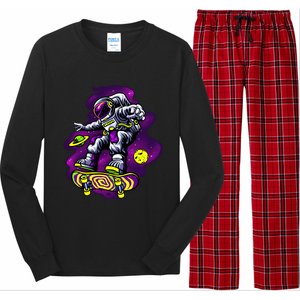 Astronaut Skateboard Skater Space Graphic Cute Gift Long Sleeve Pajama Set