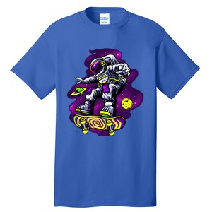 Astronaut Skateboard Skater Space Graphic Cute Gift Tall T-Shirt