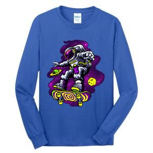 Astronaut Skateboard Skater Space Graphic Cute Gift Tall Long Sleeve T-Shirt