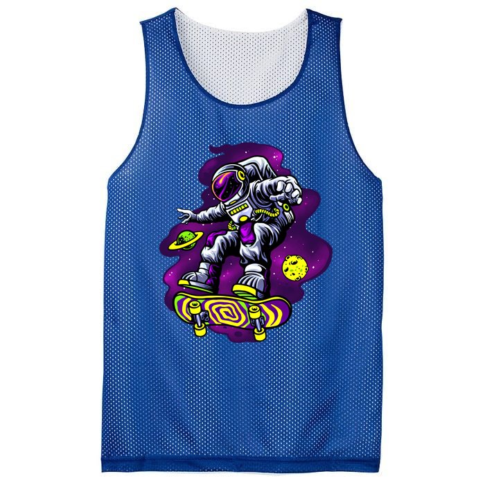 Astronaut Skateboard Skater Space Graphic Cute Gift Mesh Reversible Basketball Jersey Tank