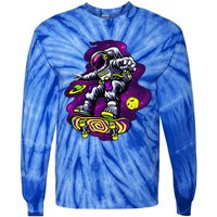 Astronaut Skateboard Skater Space Graphic Cute Gift Tie-Dye Long Sleeve Shirt