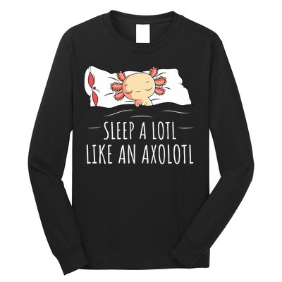 Axolotl Salamander Sleeping   Long Sleeve Shirt