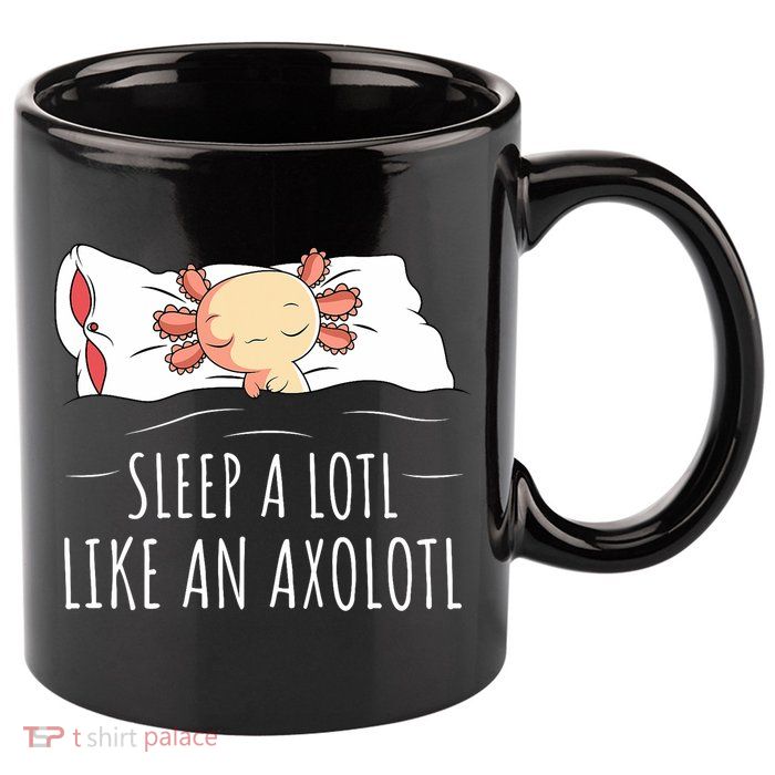 Axolotl Salamander Sleeping   11oz C Handle Ceramic Mug