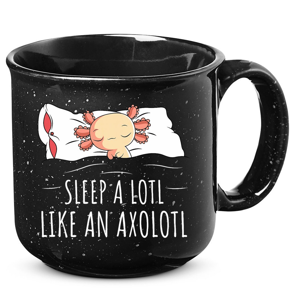 Axolotl Salamander Sleeping   15oz Campfire Ceramic Mug