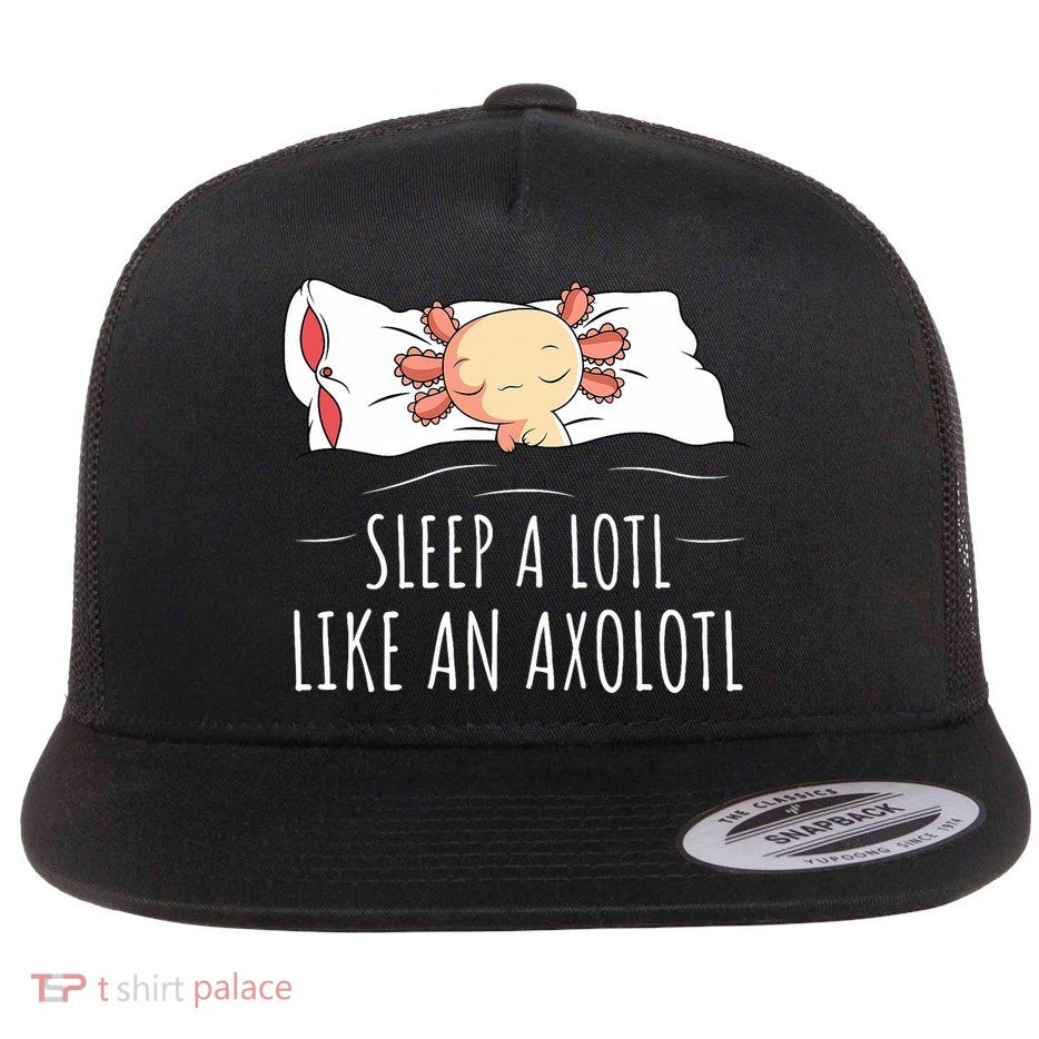 Axolotl Salamander Sleeping   Flatbill Hat