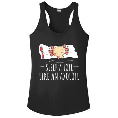 Axolotl Salamander Sleeping   Ladies PosiCharge Competitor Racerback Tank
