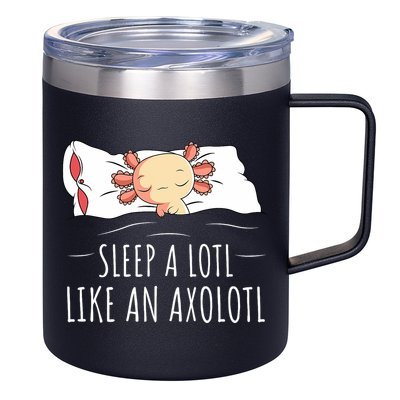 Axolotl Salamander Sleeping   12oz Stainless Steel Coffee Mug