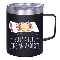 Axolotl Salamander Sleeping   12oz Stainless Steel Coffee Mug