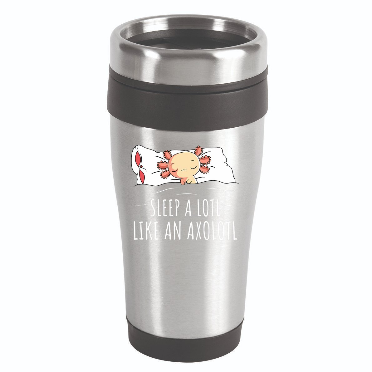 Axolotl Salamander Sleeping   16oz Travel Tumbler