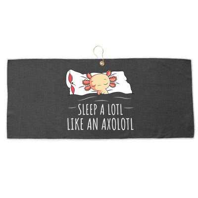 Axolotl Salamander Sleeping   Large Microfiber Waffle Golf Towel