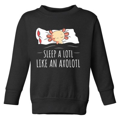 Axolotl Salamander Sleeping   Toddler Sweatshirt