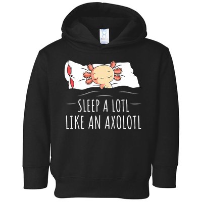 Axolotl Salamander Sleeping   Toddler Hoodie
