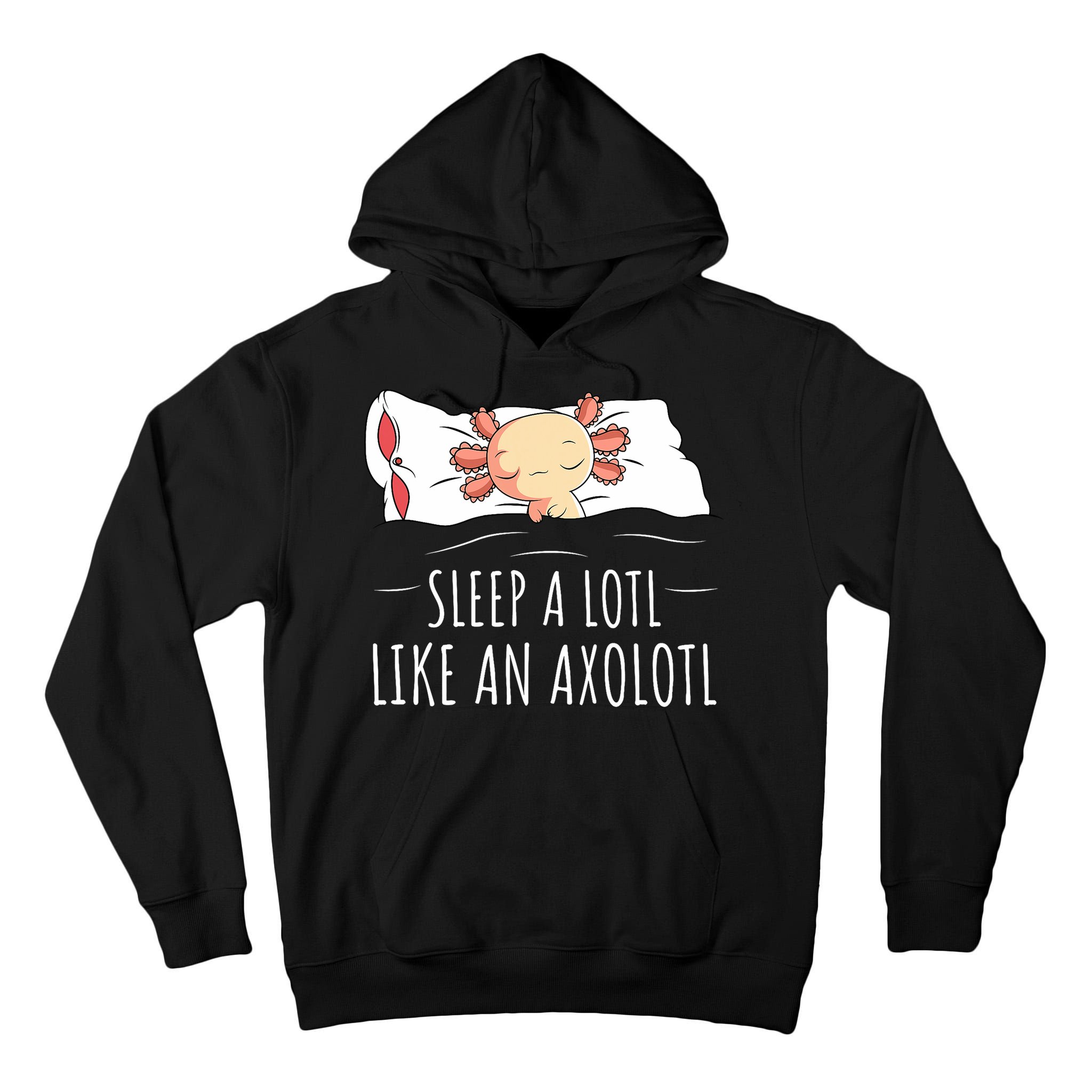 Axolotl Salamander Sleeping   Tall Hoodie