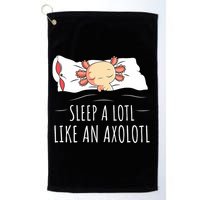 Axolotl Salamander Sleeping   Golf Towel