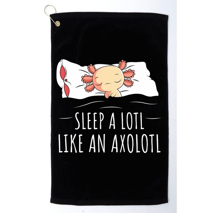 Axolotl Salamander Sleeping   Golf Towel