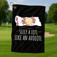 Axolotl Salamander Sleeping   Golf Towel