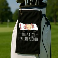 Axolotl Salamander Sleeping   Golf Towel