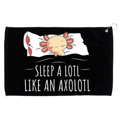 Axolotl Salamander Sleeping   Grommeted Golf Towel