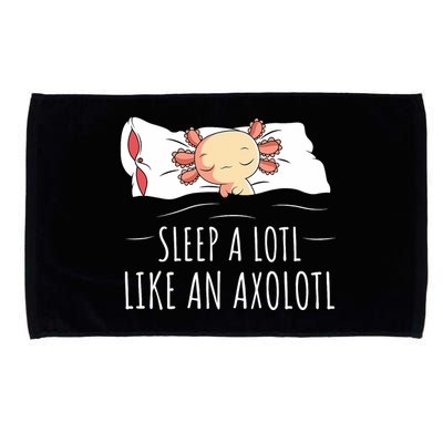 Axolotl Salamander Sleeping   Microfiber Hand Towel