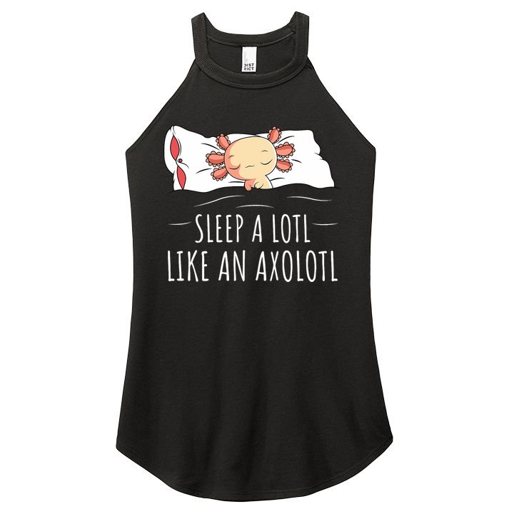 Axolotl Salamander Sleeping   Women's Perfect Tri Rocker Tank