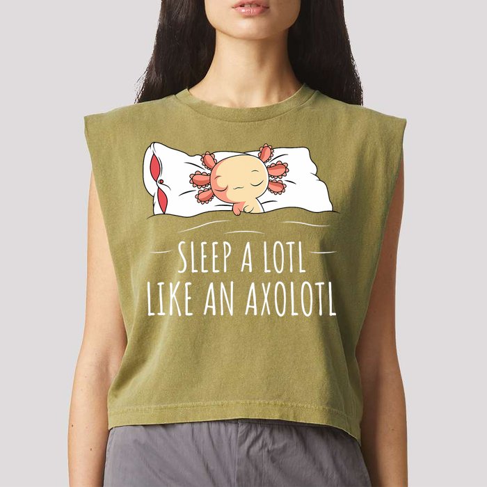 Axolotl Salamander Sleeping   Garment-Dyed Women's Muscle Tee