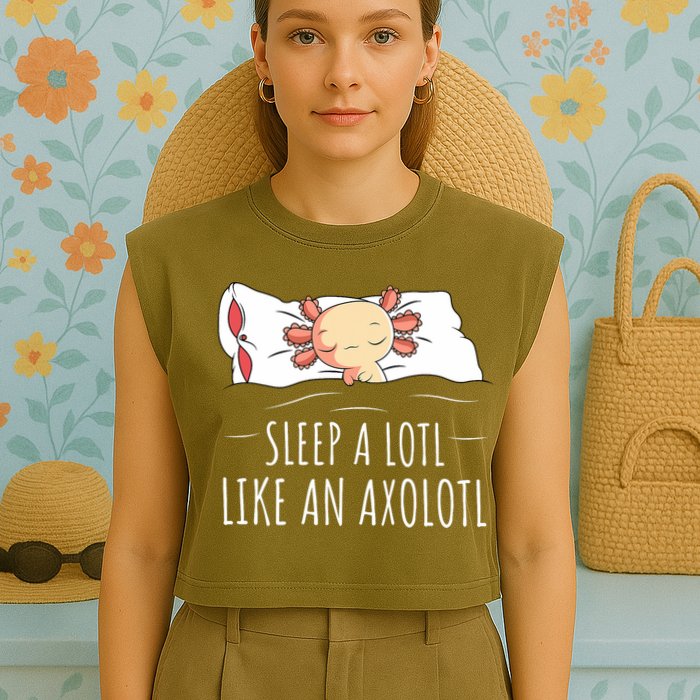 Axolotl Salamander Sleeping   Garment-Dyed Women's Muscle Tee