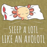 Axolotl Salamander Sleeping   Garment-Dyed Women's Muscle Tee
