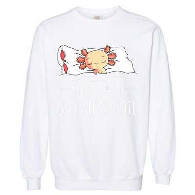 Axolotl Salamander Sleeping   Garment-Dyed Sweatshirt