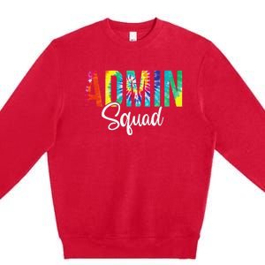 Admin Squad School Admin Assistant Principal Administrator Premium Crewneck Sweatshirt