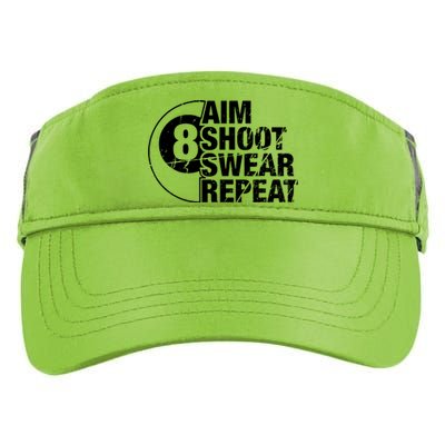 Aim Shoot Swear Repeat 8 Ball Pool Billiards Player Adult Drive Performance Visor