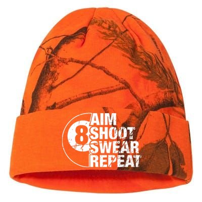 Aim Shoot Swear Repeat 8 Ball Pool Billiards Player Kati Licensed 12" Camo Beanie