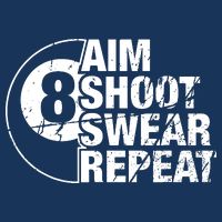 Aim Shoot Swear Repeat 8 Ball Pool Billiards Player 16 in Basic Backpack