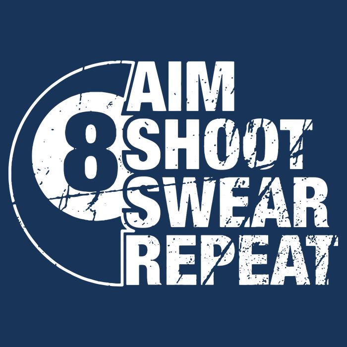Aim Shoot Swear Repeat 8 Ball Pool Billiards Player 16 in Basic Backpack