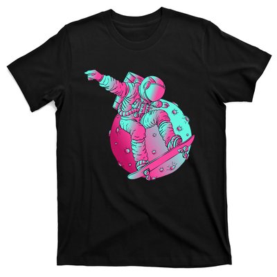 Astronaut Skateboard Skateboarding Skater Space T-Shirt